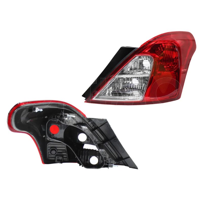 Calavera derecho sin arnes con base (V-drive 2020-2025) (Rojo / blanco)