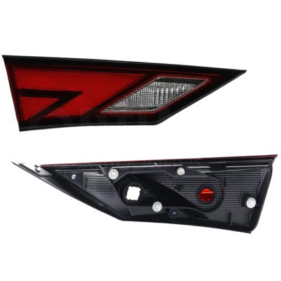 Calavera izquierda interior sin arnes oscura filo negro (Rojo / rojo / blanco)