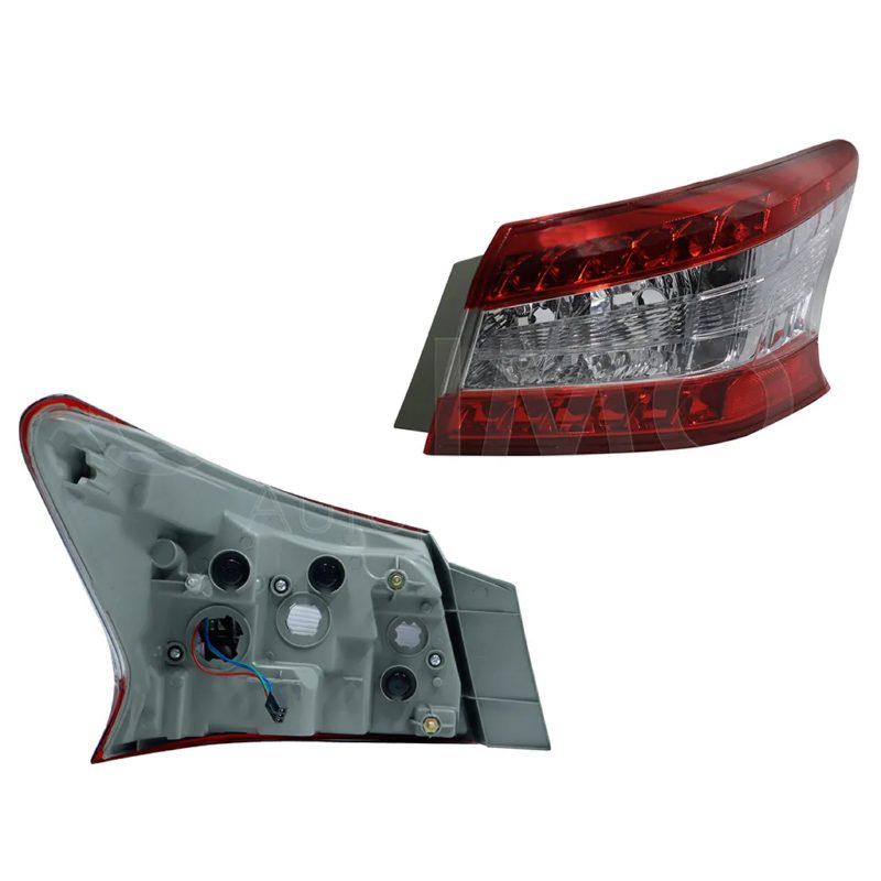 Right outer tail light without harness with LED (Rojo / blanco / rojo)
