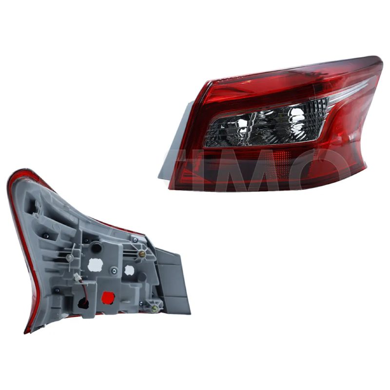 Calavera derecho exterior sin arnes con led (Rojo / blanco / rojo)