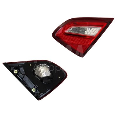 Calavera derecho interior con arnes clara (Rojo / blanco)
