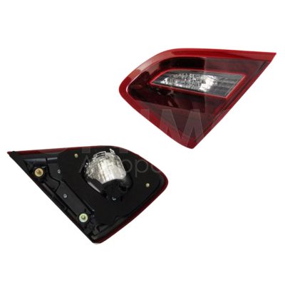 Calavera derecho interior con arnes oscura (Rojo / blanco)