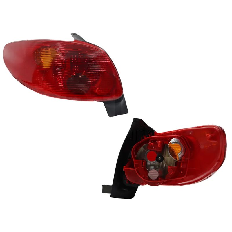 Calavera izquierda sin arnes con base (Todo rojo)