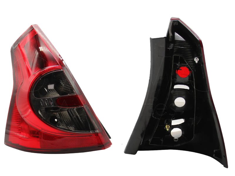 Calavera izquierda sin arnes oscura (Rojo / humo)