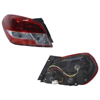 Calavera izquierda con arnes 4PTAS (Rojo / blanco / rojo)