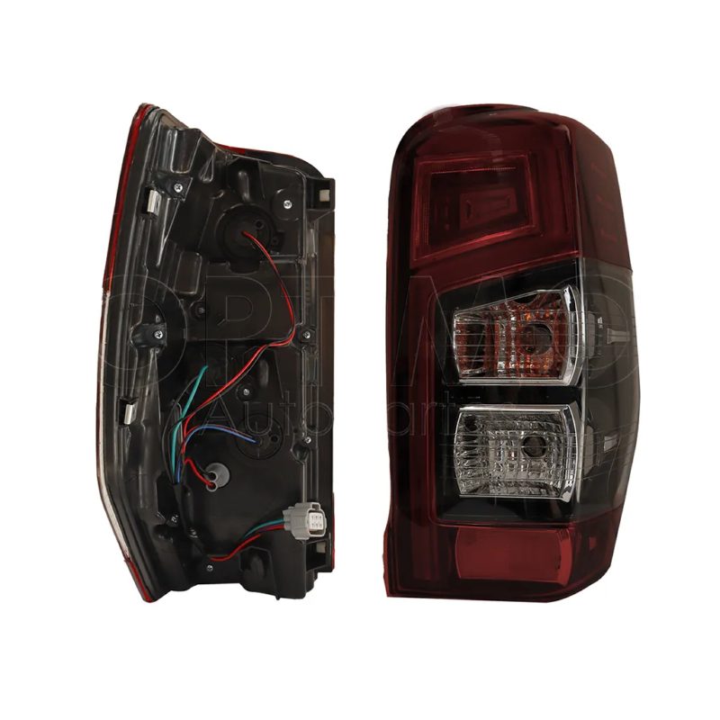 Calavera derecho con arnes con led con drl (Rojo / blanco / blanco)