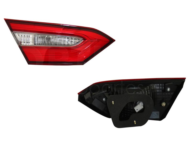 Calavera izquierda interior con arnes oscura (Rojo / blanco)