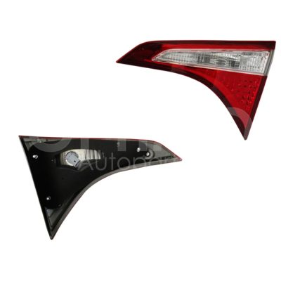 Calavera derecho interior sin arnes (Blanco / rojo)