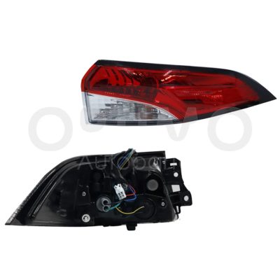 Calavera derecho exterior con arnes con led (Rojo / blanco)