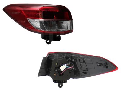Calavera izquierda exterior con arnes sin led 4PTAS (Rojo / blanco)