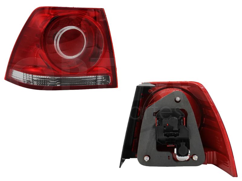 Left outer tail light with harness clara (Rojo / blanco)