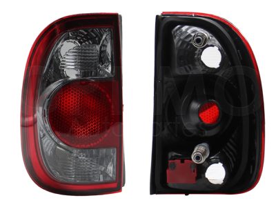 Calavera izquierda sin arnes oscura (Blanco humo / rojo)