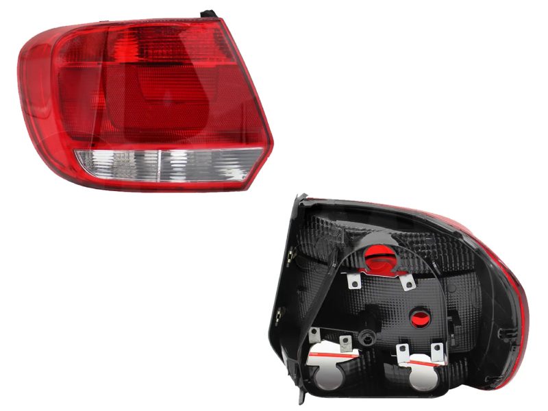 Calavera izquierda sin arnes clara 5PTAS (Rojo / blanco)