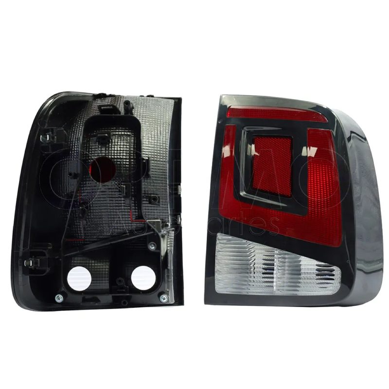 Calavera derecho sin arnes oscura filo negro (Rojo / blanco)