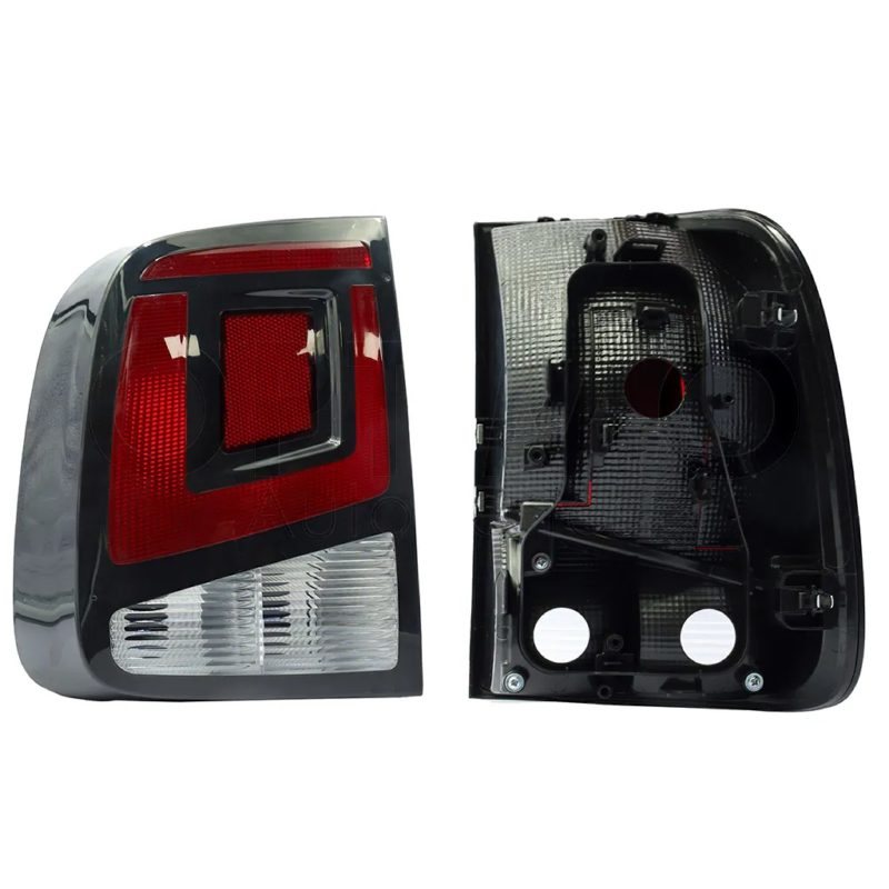 Calavera izquierda sin arnes oscura filo negro (Rojo / blanco)