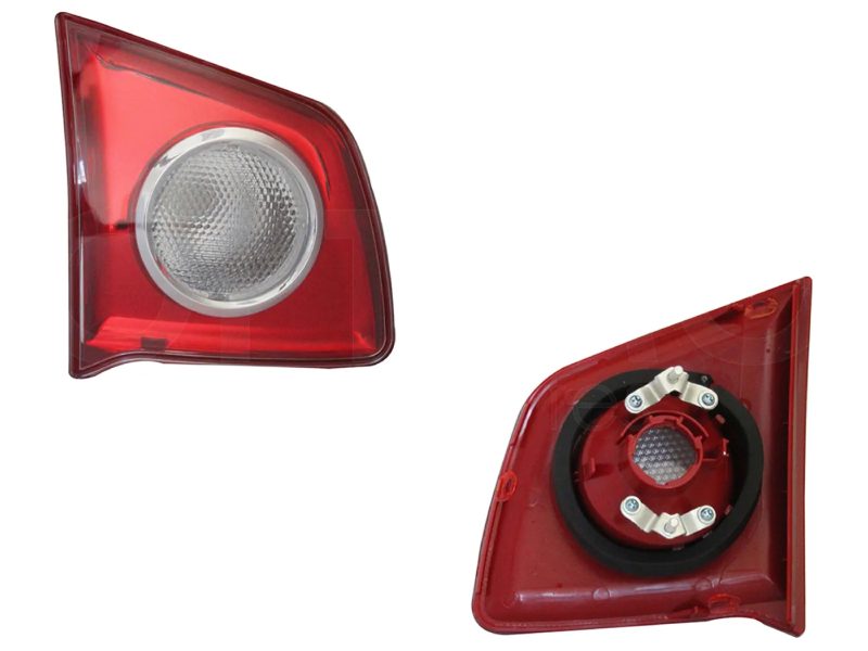 Calavera izquierda interior sin arnes (Rojo / blanco)