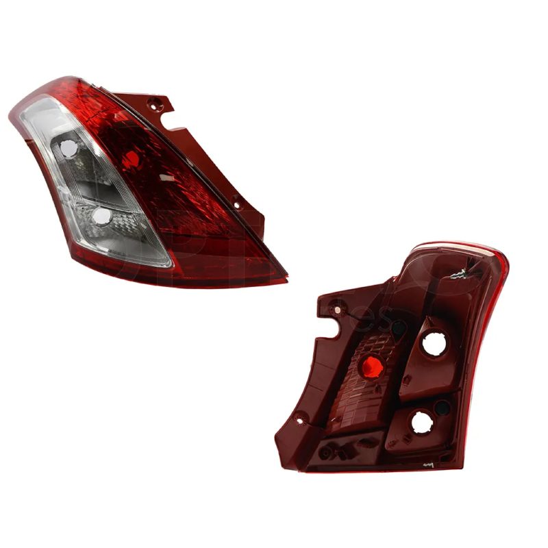 Calavera izquierda sin arnes clara (Excepto sport) (Rojo / blanco)
