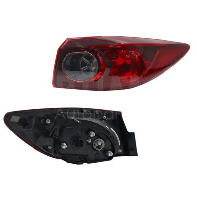 Calavera derecho exterior sin arnes con soquet para halogeno clara 4PTAS (Blanco / rojo)