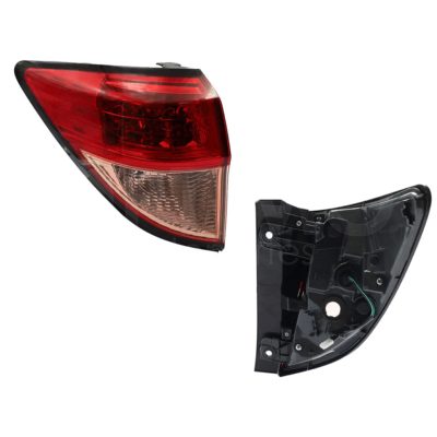 Calavera izquierda exterior sin arnes con led (Rojo / rosa)