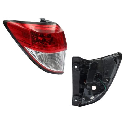 Calavera izquierda exterior sin arnes con led (Rojo / blanco)
