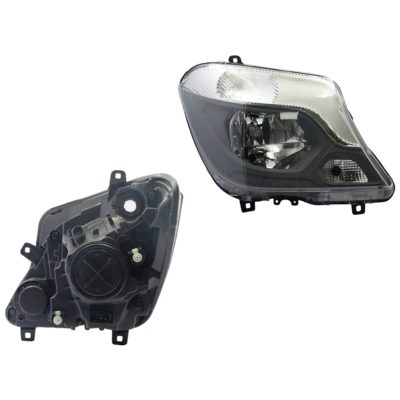 Faro derecho f / gris y cromo con motor