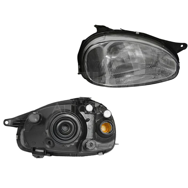 Right headlight f / chrome rayado glass 3-4-5PTAS