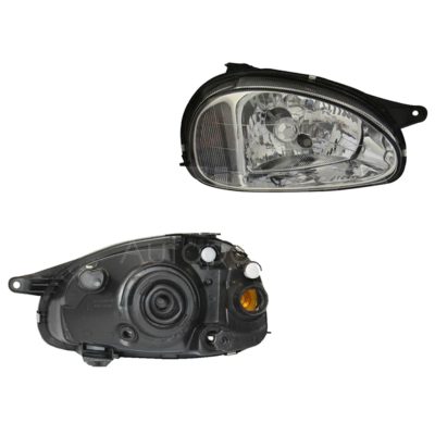 Faro derecho f / cromado liso vidrio 3-4-5PTAS
