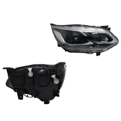 Faro derecho f / cromado con led con lupa