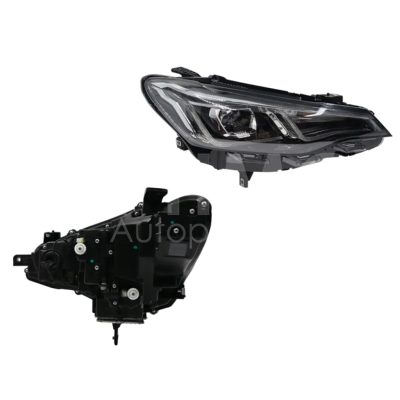Faro derecho f / cromado con led con lupa