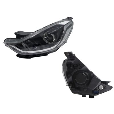 Faro izquierda f / negro con motor con lupa
