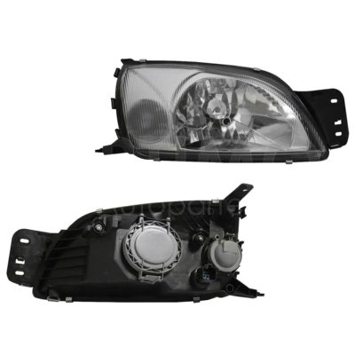 Faro derecho f / cromado con cuarto blanco con base (Courier 2001-2012 / fiesta 2000-2002)