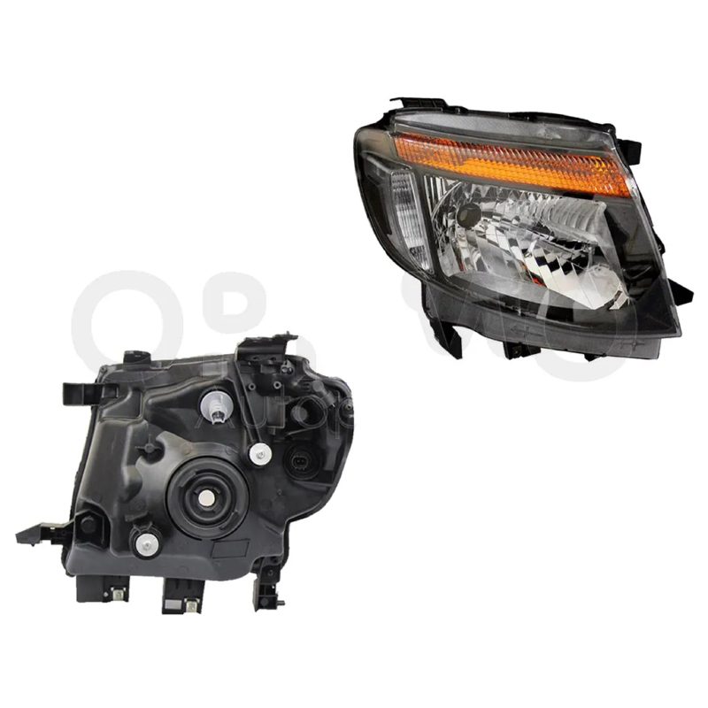 Faro derecho f / negro sin motor con mica ambar