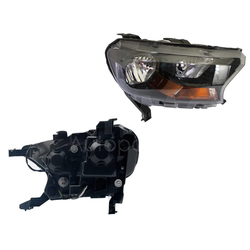 Faro derecho f / negro sin motor con mica ambar (Foco H7-HB3)