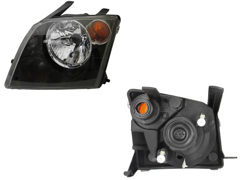 Faro izquierda f / negro con cuarto ambar