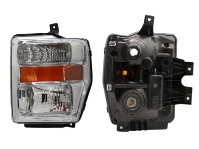 Faro izquierda f / cromado con mica ambar