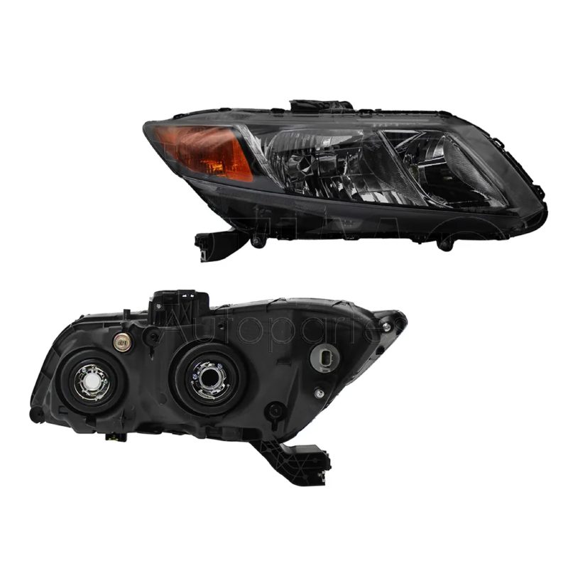 Faro derecho f / negro con mica ambar 2-4PTAS