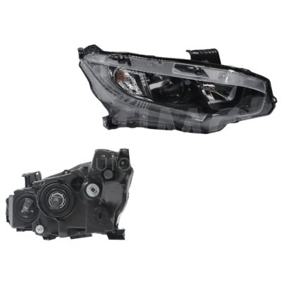 Faro derecho f / negro con lupa con drl filos negros 4PTAS