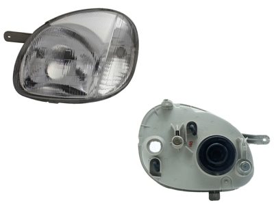 Faro izquierda f / cromado rayado con cuarto blanco