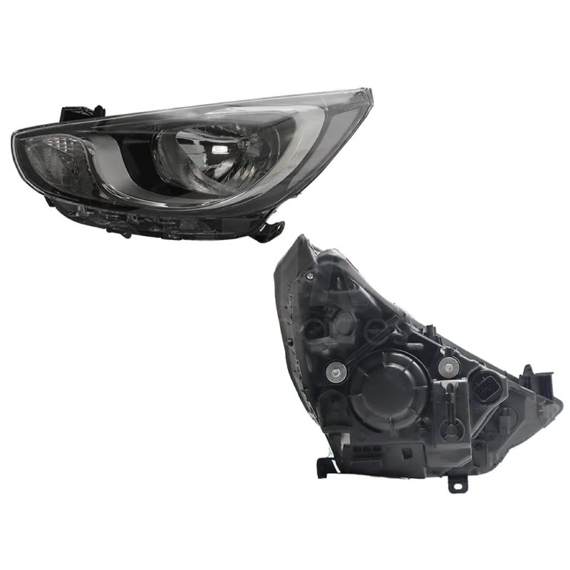 Faro izquierda f / cromado con motor (8 pines)