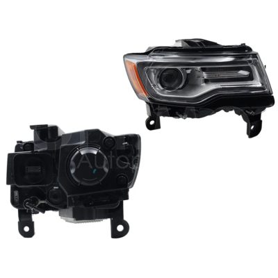 Faro derecho f / cromado con lupa con drl con mica ambar sin balastra
