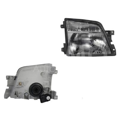 Faro derecho f / cromado rayado