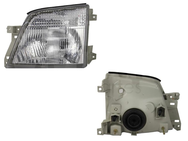 Faro izquierda f / cromado rayado