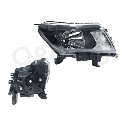 Faro derecho f / negro sin mica blanca (Sencilla / frontier SE / lujo xe-le)