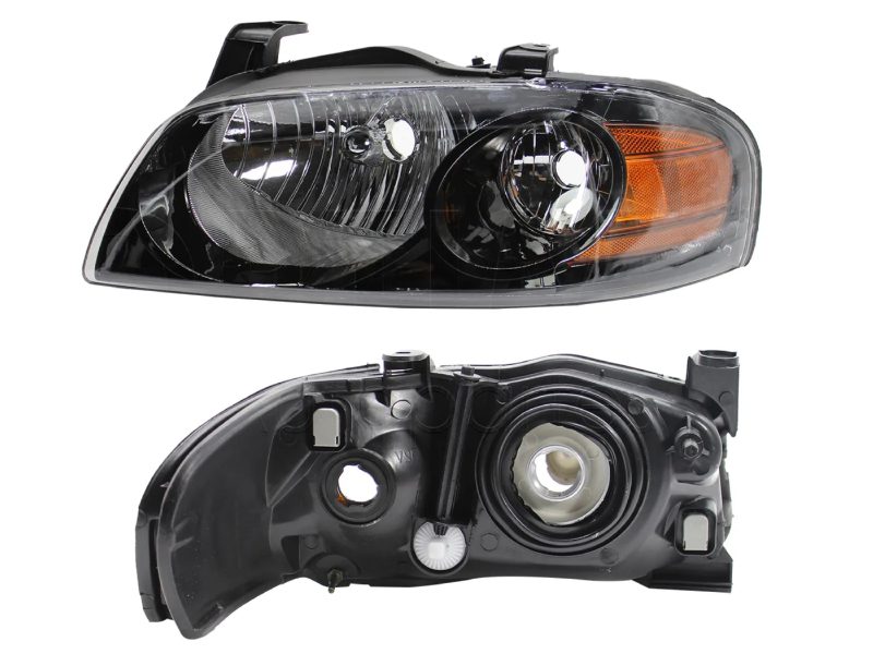 Faro izquierda f / negro con mica ambar