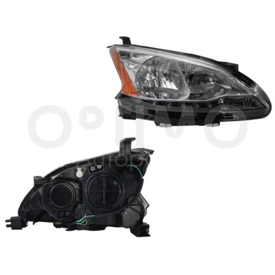 Faro derecho f / cromado con led con mica ambar