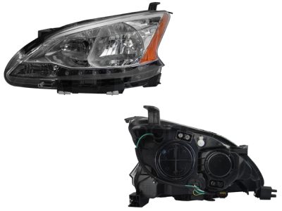 Faro izquierda f / cromado con led con mica ambar