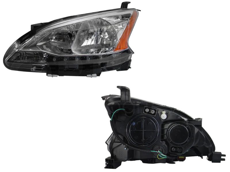Left headlight f / chrome with LED with mica amber