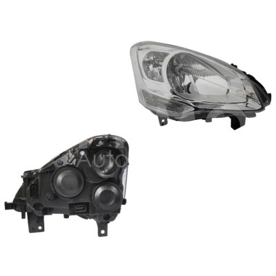 Faro derecho fondo cromado con motor