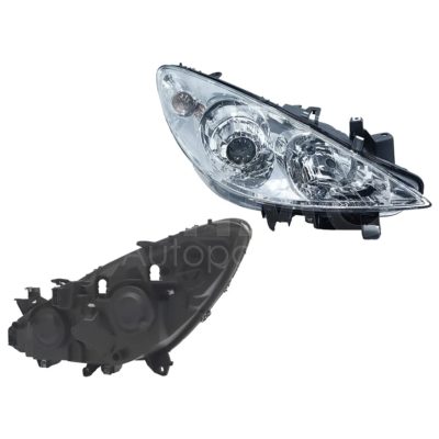 Faro derecho fondo cromado (Sedan / hatchback)