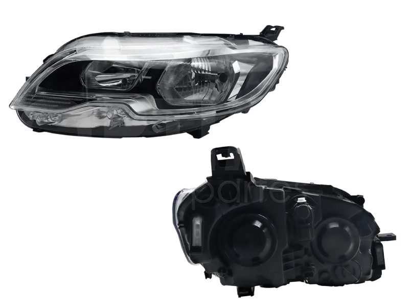 Left headlight f / chrome with engine